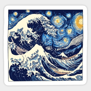Starry Waves Sticker